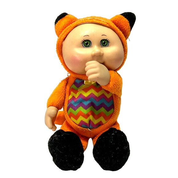 CABBAGE PATCH DOLL CUTIES THUMB SUCKER FOX PAJAMAS 9.5" ORANGE CPK - Picture 2 of 7